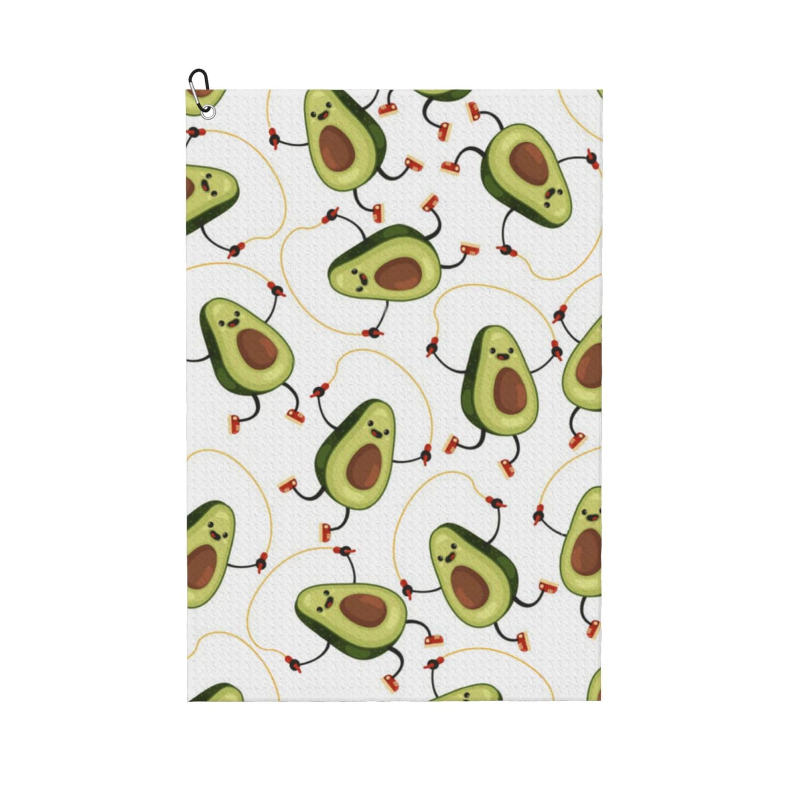 Hnnkloy Cute Avocados, 16x24 in Portable Waffle Golf Towels with Carabiner Clip for Golf Bag