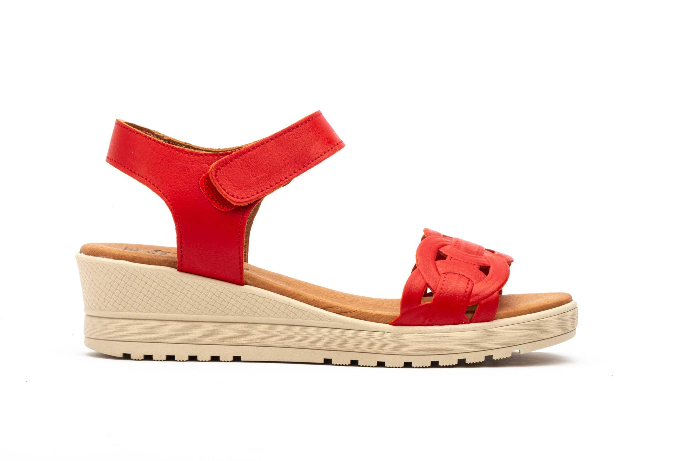 Damen Sandalen mit Klettverschluss & Komfort-Cuña, rutschhemmende