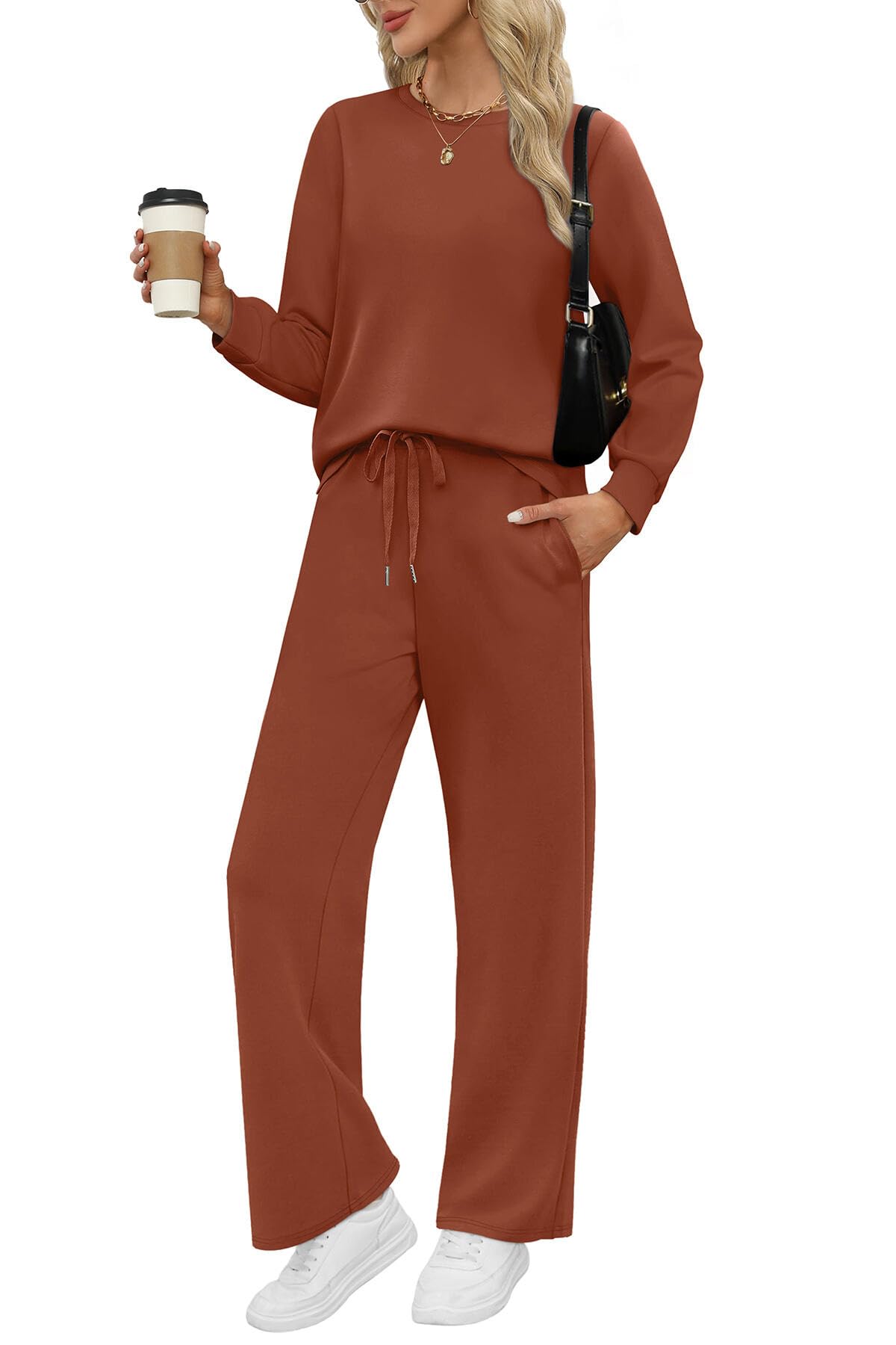 Lounge Sets for Women 2 Piece Travel Vacation Outfits Fall 2026 Sweatsuit Tracksuit