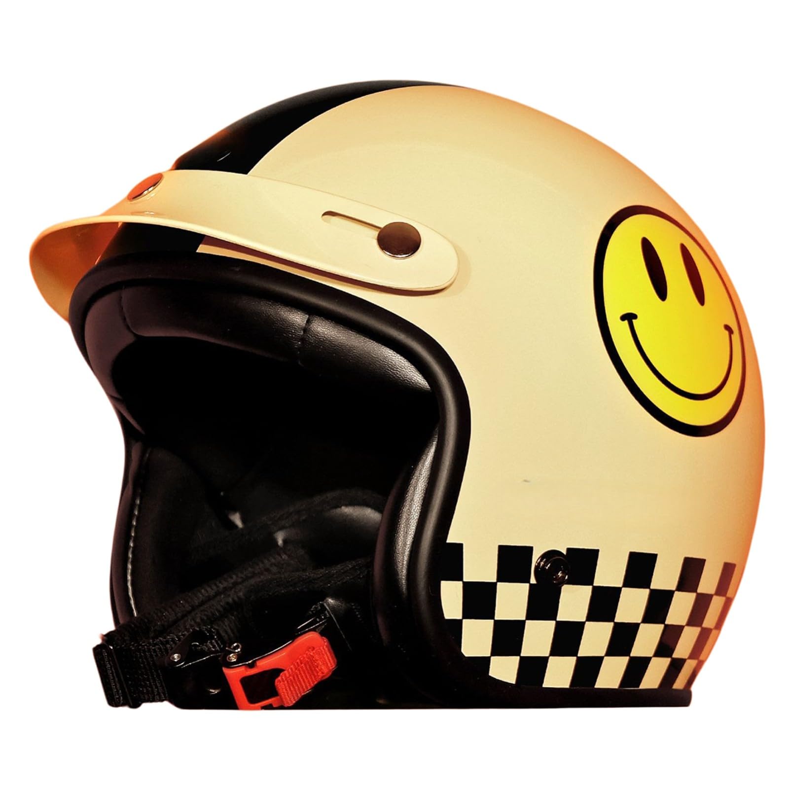 Kask motocyklowy dla dorosłych mężczyzn i kobiet, homologacja ECE 22.06, kask motocyklowy w stylu niemieckim dla krążowników i motorowerów, kask 3/4 na wszystkie pory roku