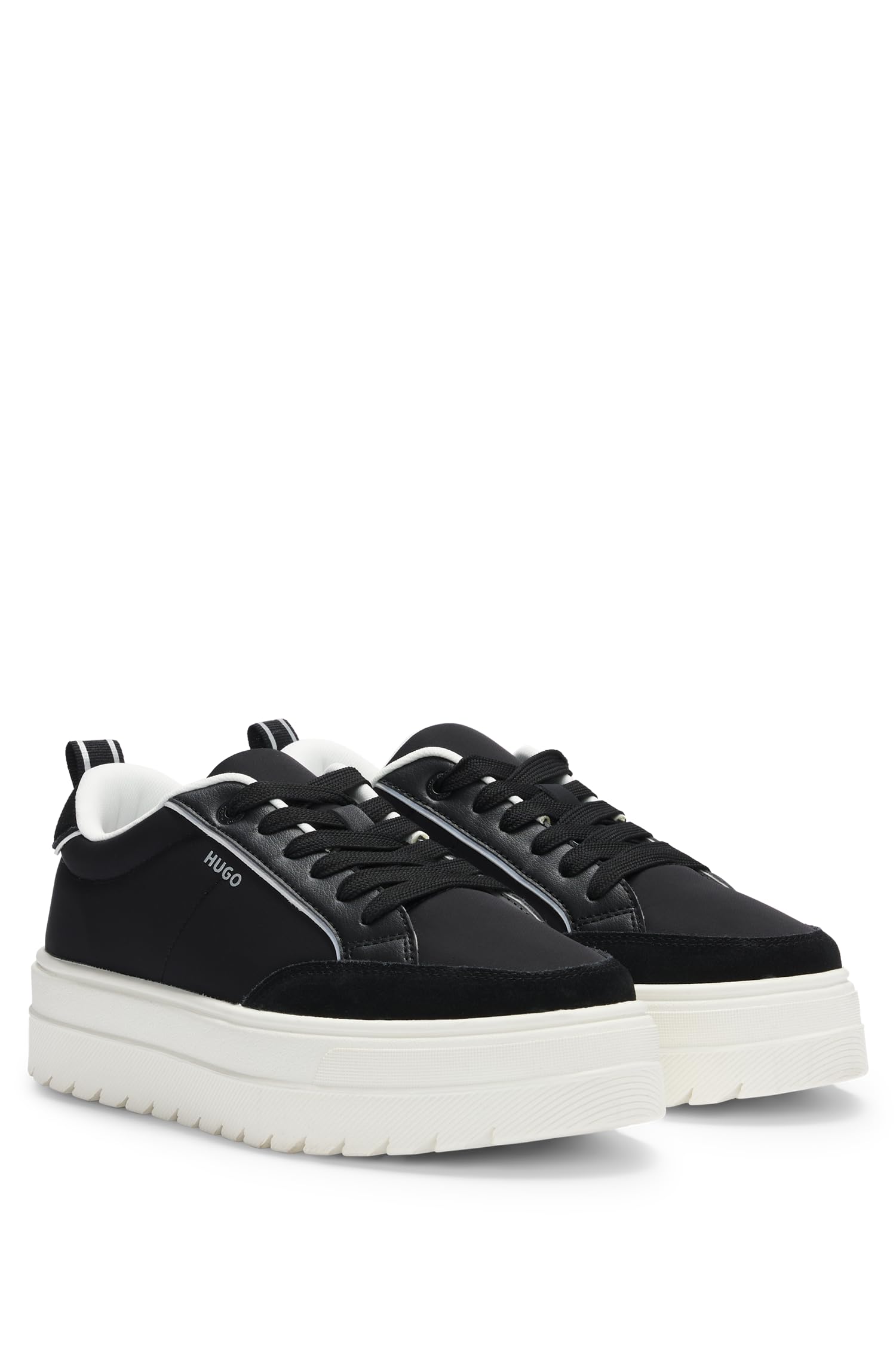 Hugo Women's Lyssa_Tenn_nysdpu Sneaker, Black 1, 2.5 UK