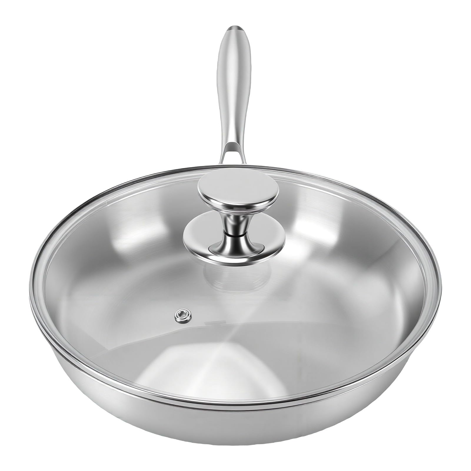 banapoy Sartén Acero Inoxidable 28cm, Sartén Antiadherente