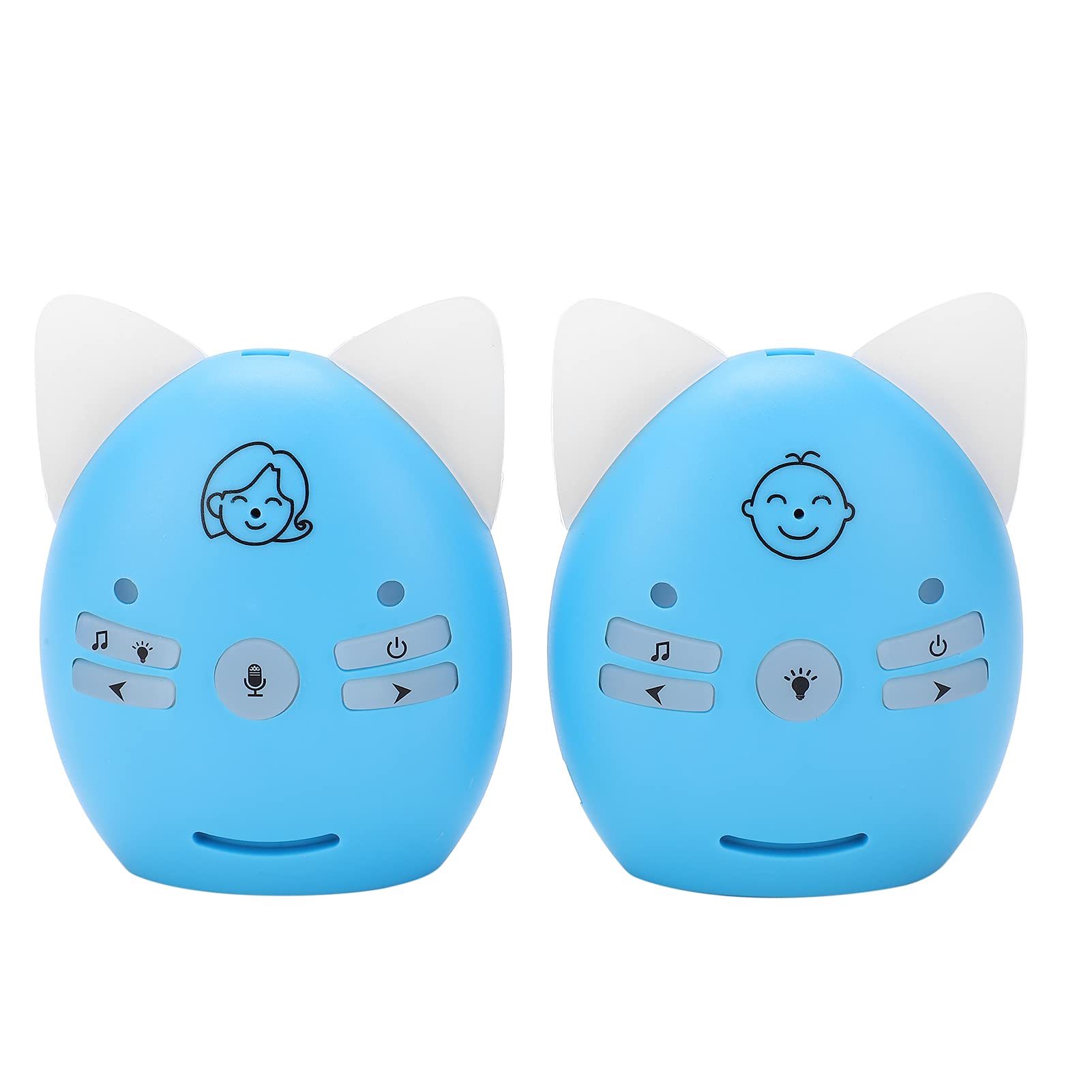 Cryfokt Baby Monitor Wireless, Monitor Audio Digitale con Conversazione Bidirezionale, Luce Notturna, Tecnologia FHSS, Portata da 200 a 300 Metri per Casa e Asilo Nido (Spina europea)