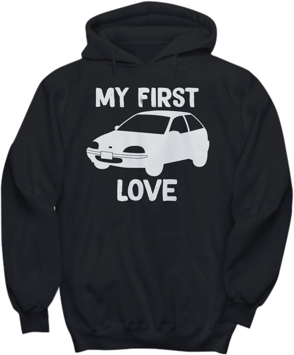 mmandiDESIGNS Metro My First Love Small Car Hoodie - Black - X Large