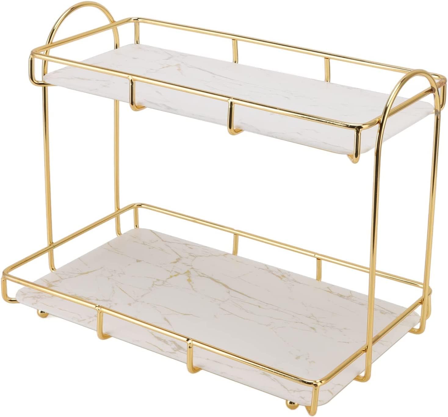 IBAMA Storage Basket Organizers Shelf Bathroom Shampoo Soap Makeup Rack Holder Organizer (2 layer-white)