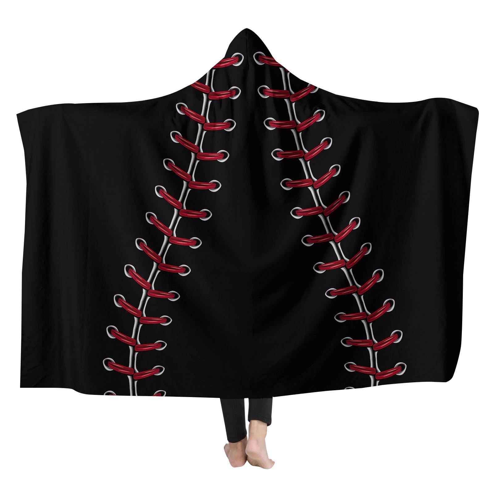 Generico Sciarpone Donna Inverno Morbida Grande Cozy Sports Fleece Hooded Blanket With Football And Soccer Prints Perfect For The Family Sciarpa Pelliccia Donna