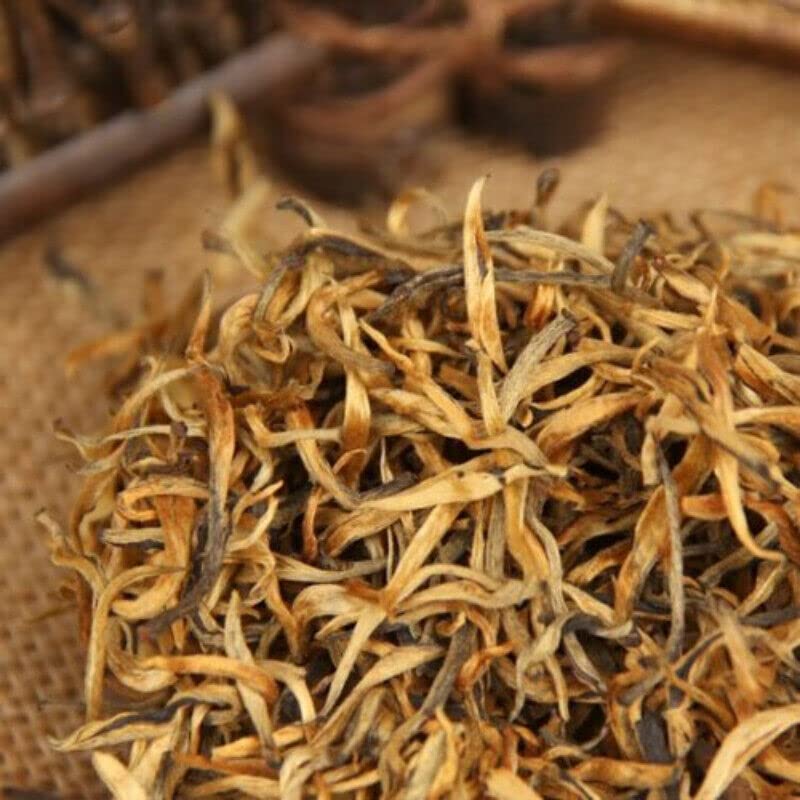 Tè nero cinese Jin Ya 70g Dianhong Tè naturale Dian Hong rima rossa gemma d'oro (70g*2) - immagine 8