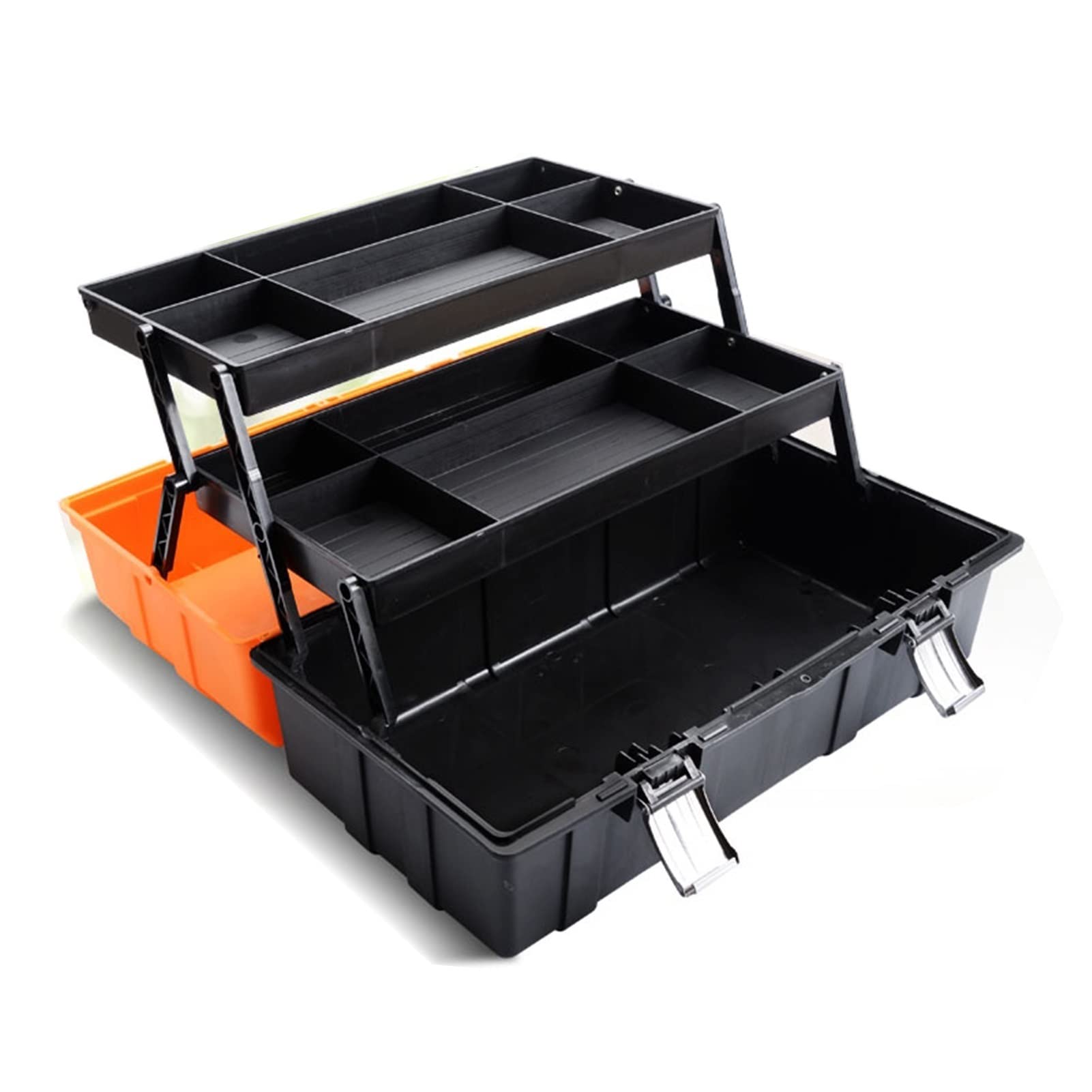 Nizer Boîte à outils portable à 3 couches – Coffre pliable multifonction pour la maison et le bureau 43,2 cm