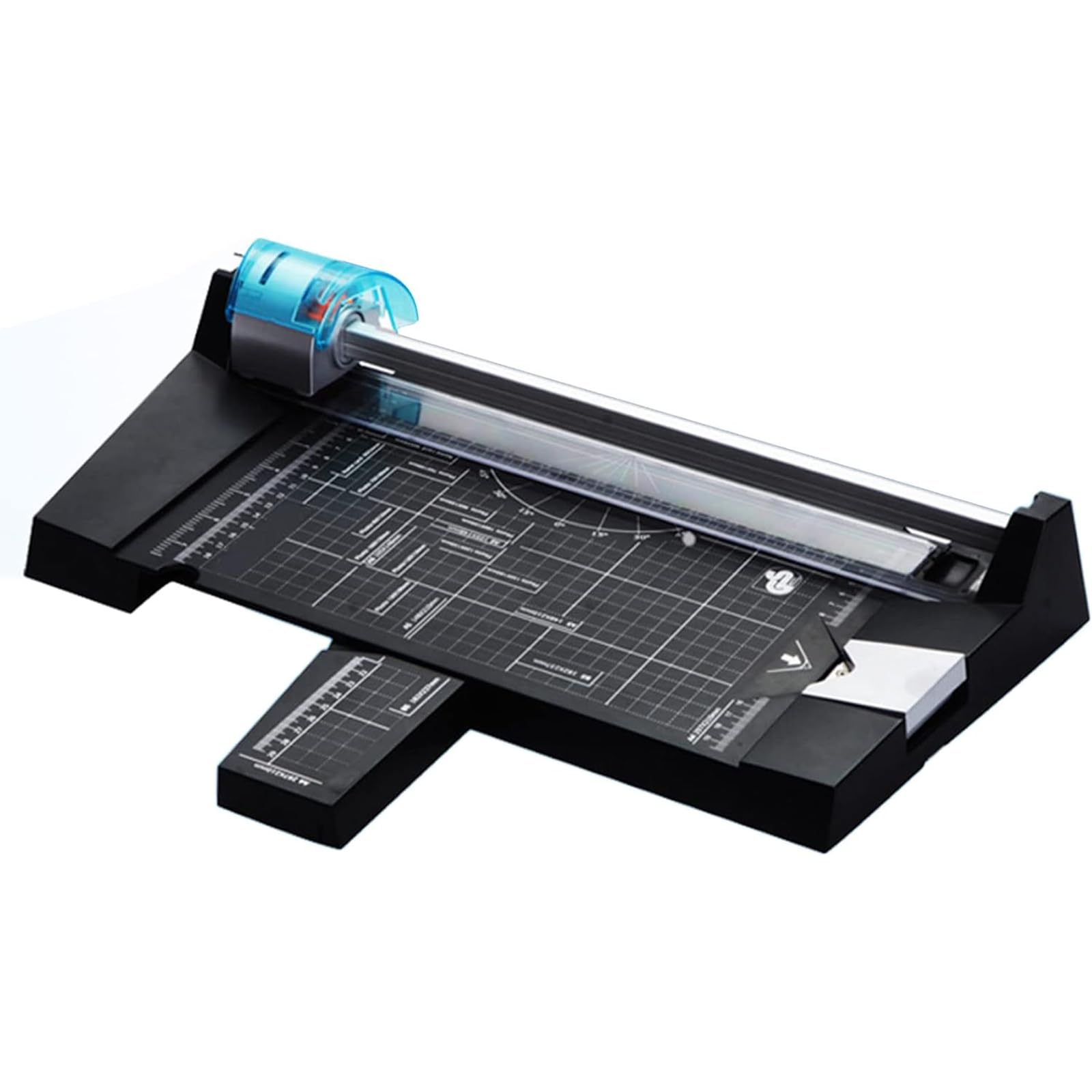 Taglierina rotativa per carta per impieghi gravosi - Taglierina industriale con 4 lame - Linea dritta/ondulata/punteggiata/cordonatura - Linee guida - Ideale per carta, foto, cartoline - Efficiente