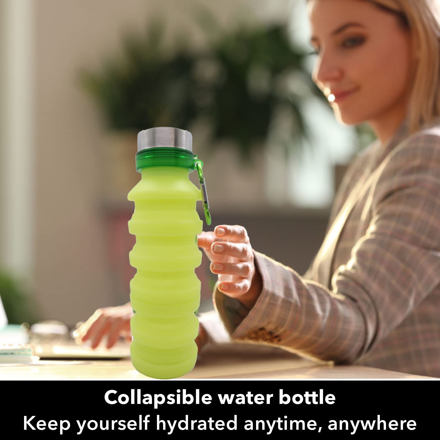 Louis Donné Botella De Agua Plegable De Silicona, Botella De Agua Para Niños Pequeños, Estilo De Baloncesto Negro, Botella De Agua De 19 Onzas, Juguetes De Regalo Para Niños, Accesorios De Viaje