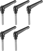 Vista 11 de uxcell M6 x 0.984 in Mango de palanca de sujeción ajustable Rosca Botón de trinquete macho roscado Perillas de bloqueo Tornillo giratorio Perno