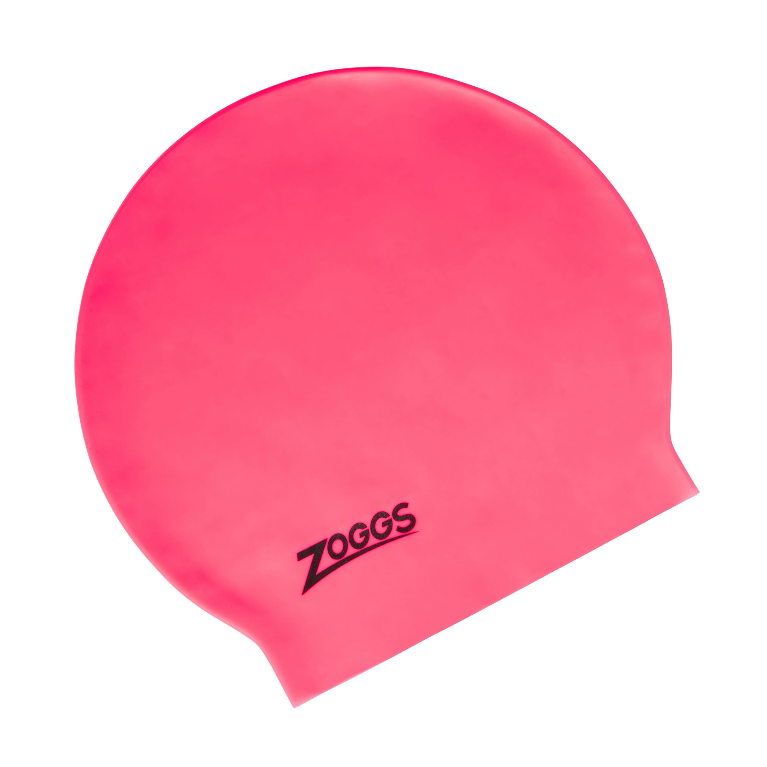 Zoggs Large Pink Swimming Cap for Long Hair, Latex Swimming Cap designed for Dreadlocks, Weaves, Hair Extensions, Curls & Afros, Women and Men