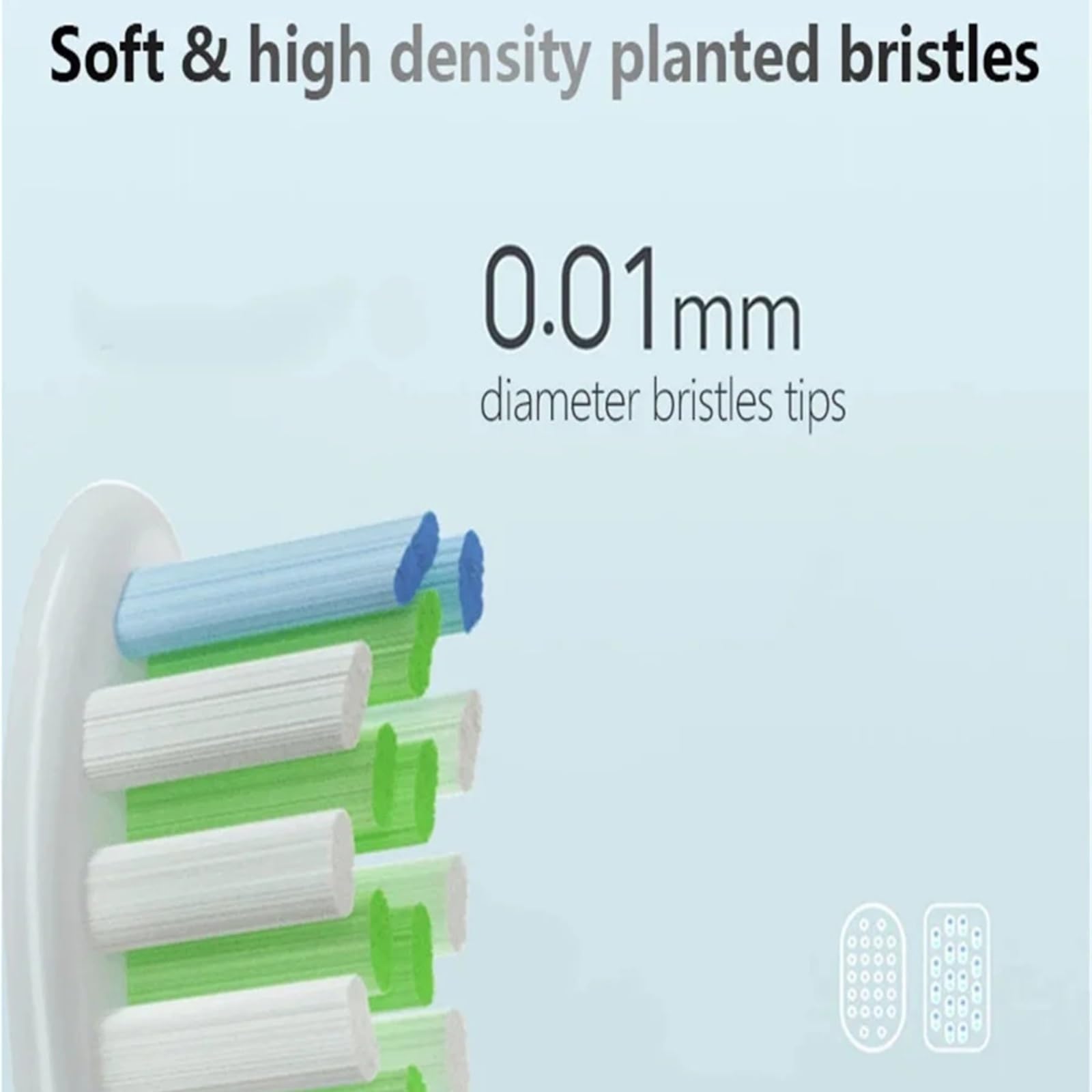 10/20X testine, compatibile con Oclean, X X Pro Z1 F1 | One, Air 2, SE, setole morbide, punta rotonda lucidata(20pcs white)
