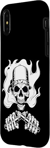Miniatura 2 de iPhone XXS esqueleto cráneo está vapeando y haciendo vape nubes caso