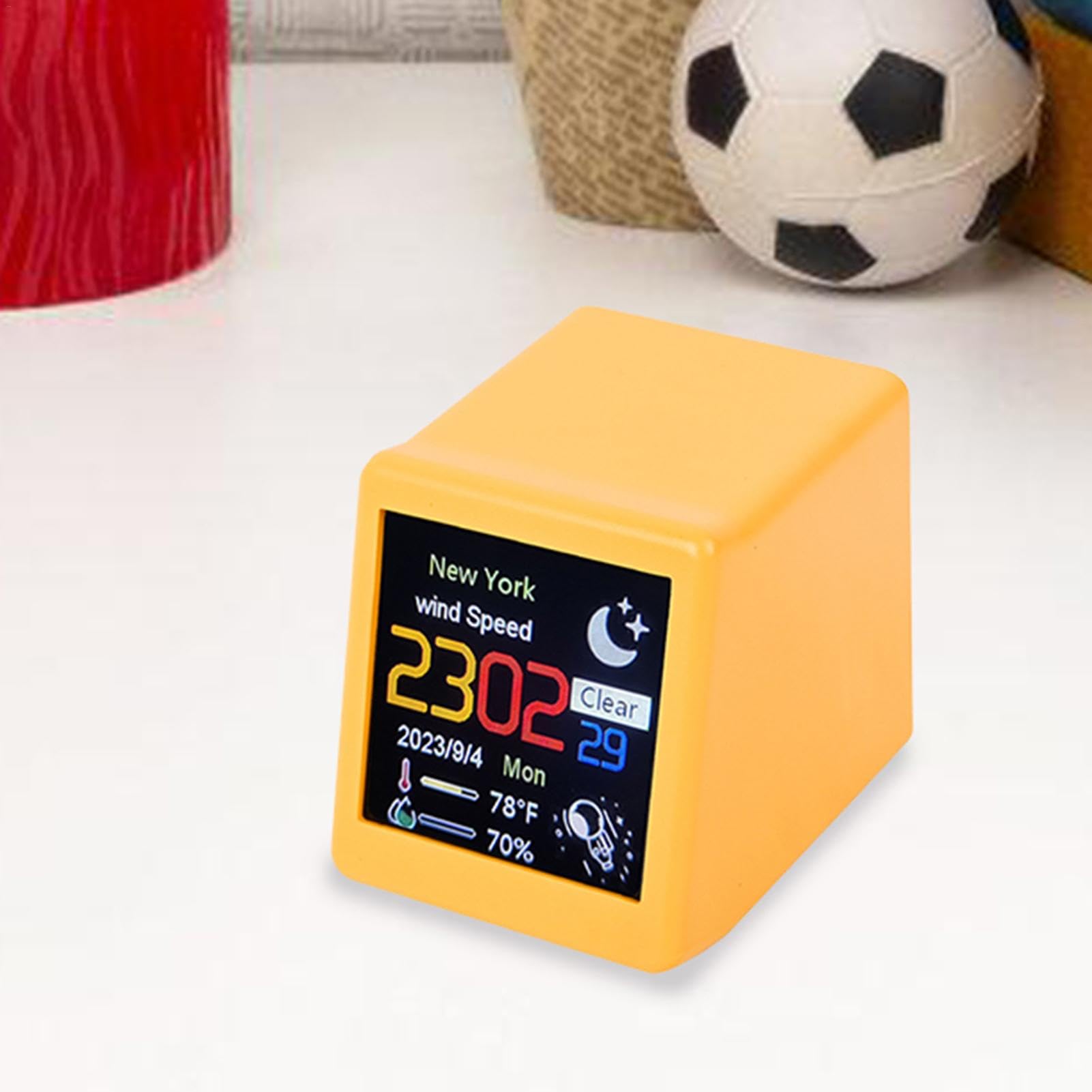 Amazon.co.jp: ウェザーステーション クロック ポータブル充電式家庭用