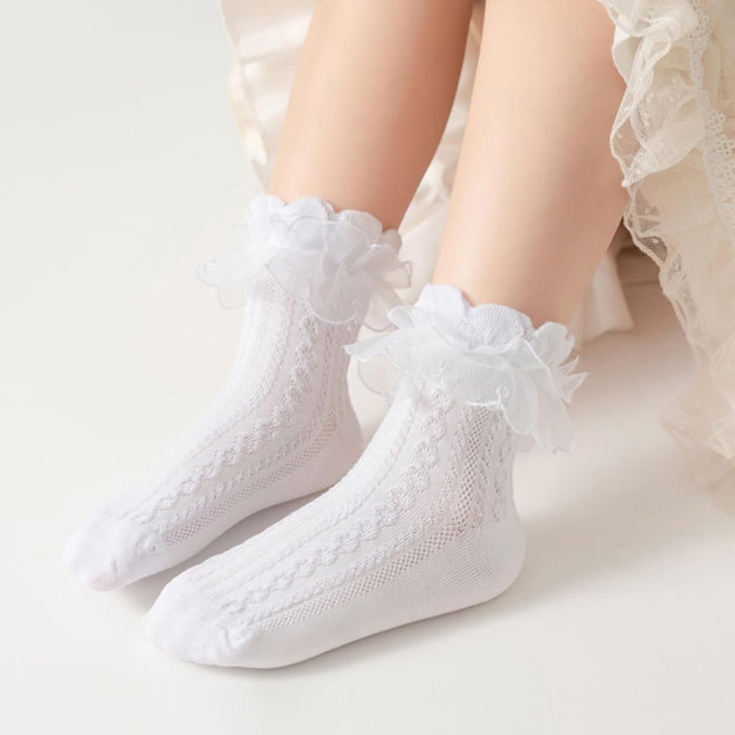 Toddler Socks, Children's Dancing Socks Spring Fall Baby Ankle Length Hosiery Cotton Latin Dance Sock