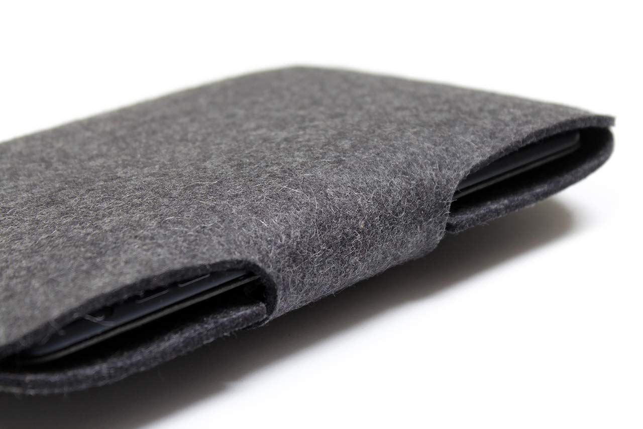 Custodia In Pelle E Feltro Di Lana Per IPad Mini 7/6/5 - Pack & Smooch Con Tastiera E Portamatite, Fatta A Mano In Germania (Antracite/Marrone) - 3