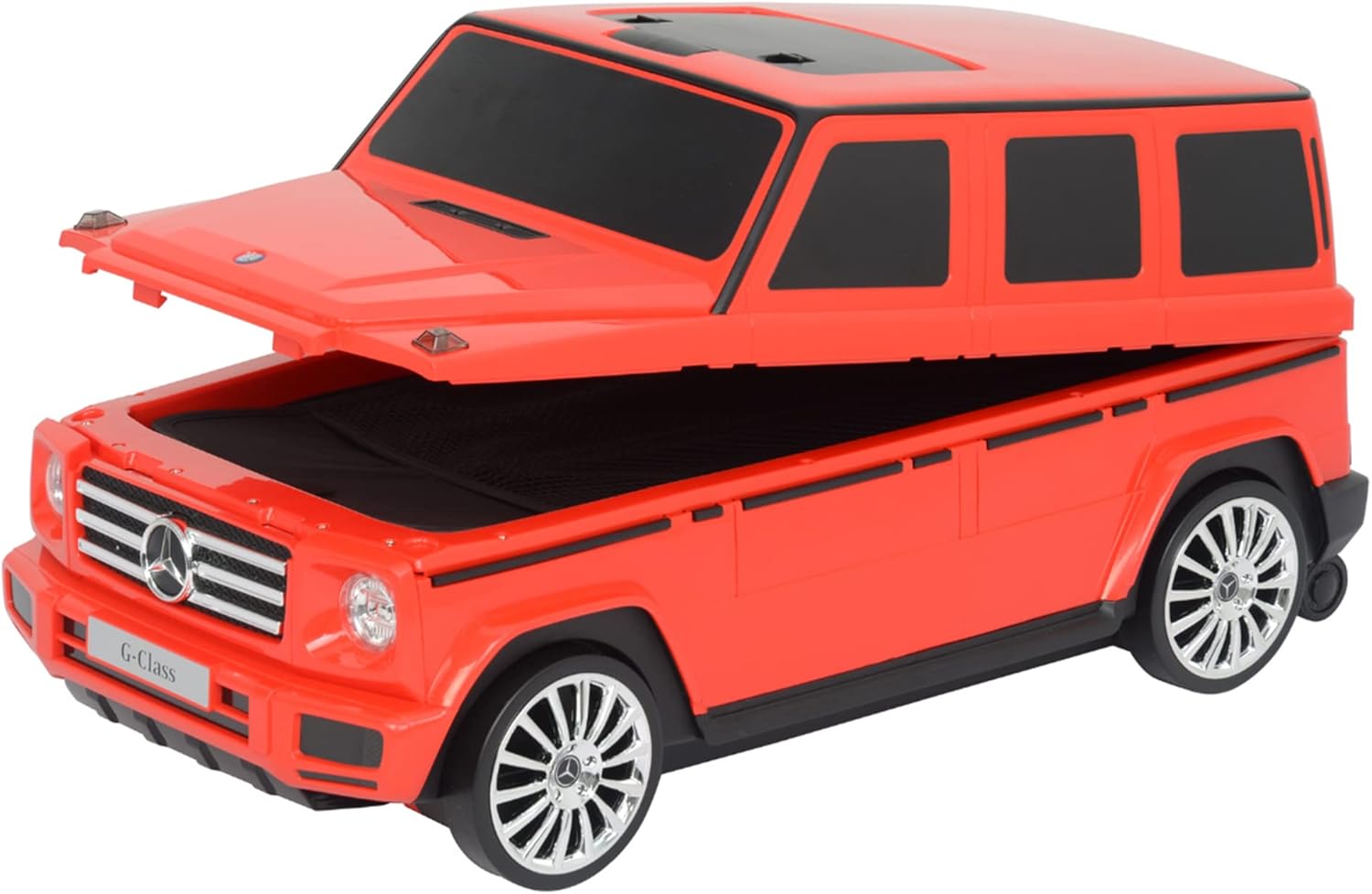 Best Ride On Cars Mercedes G-Class Stylish Large All-in-One Suitcase Ride-On SUV Vehicle & Carry-On Stroller Luggage, for Kids Age 2 to 6, Red