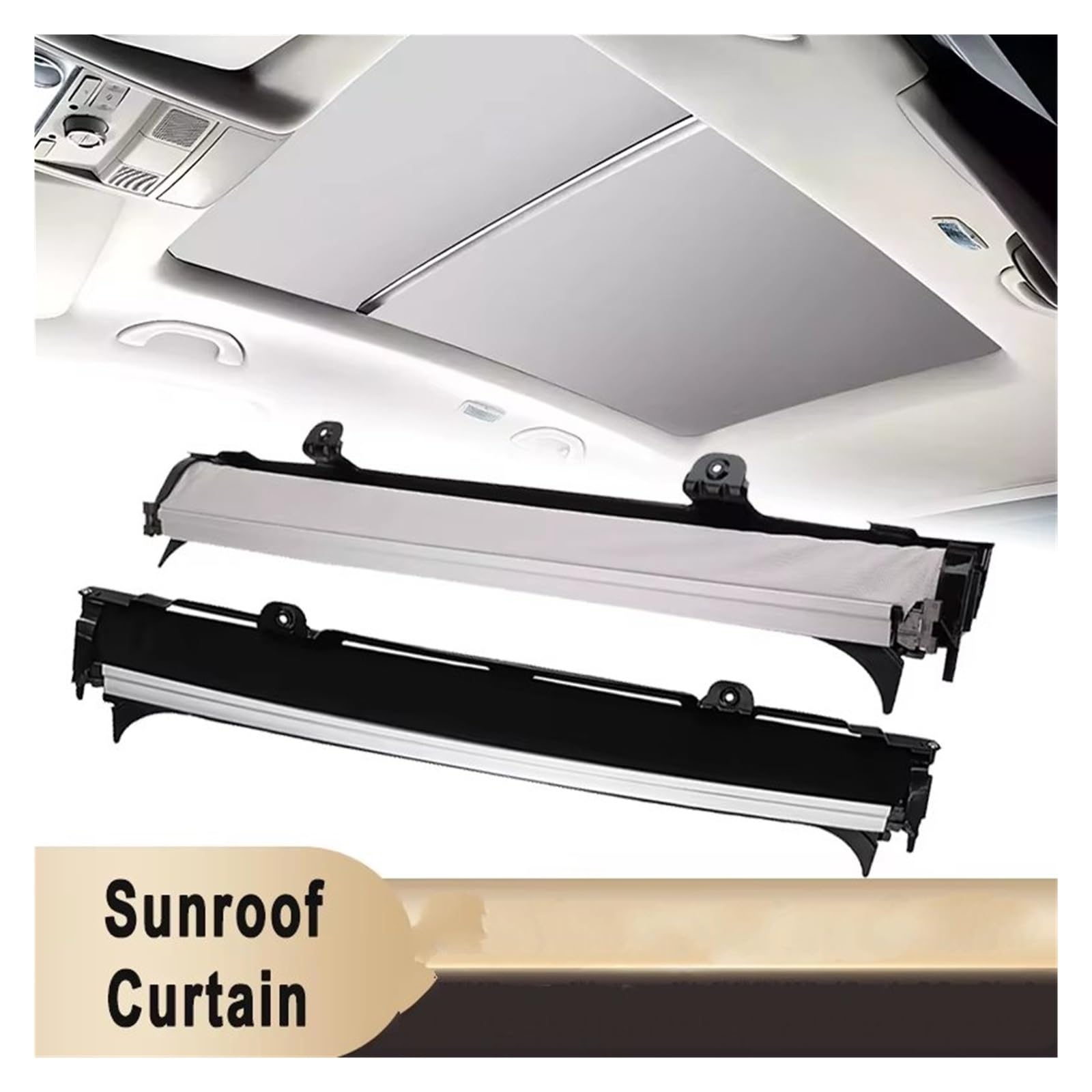 Parasoles Ventana para VW para Tiguan para Jetta para Golf6 para Passat para Variant para Sharan Cortina Panorámica Techo Corredizo Parasol Coche(Grey)