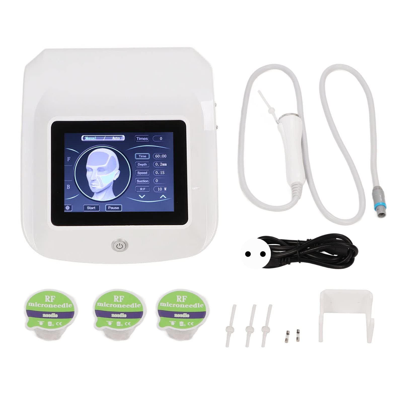 Máquina de Radiofrecuencia Microneedling, Piel Fraccionada de la Máquina 110-220V de RF Microneedling que Aprieta para la Cara (Enchufe de la UE)