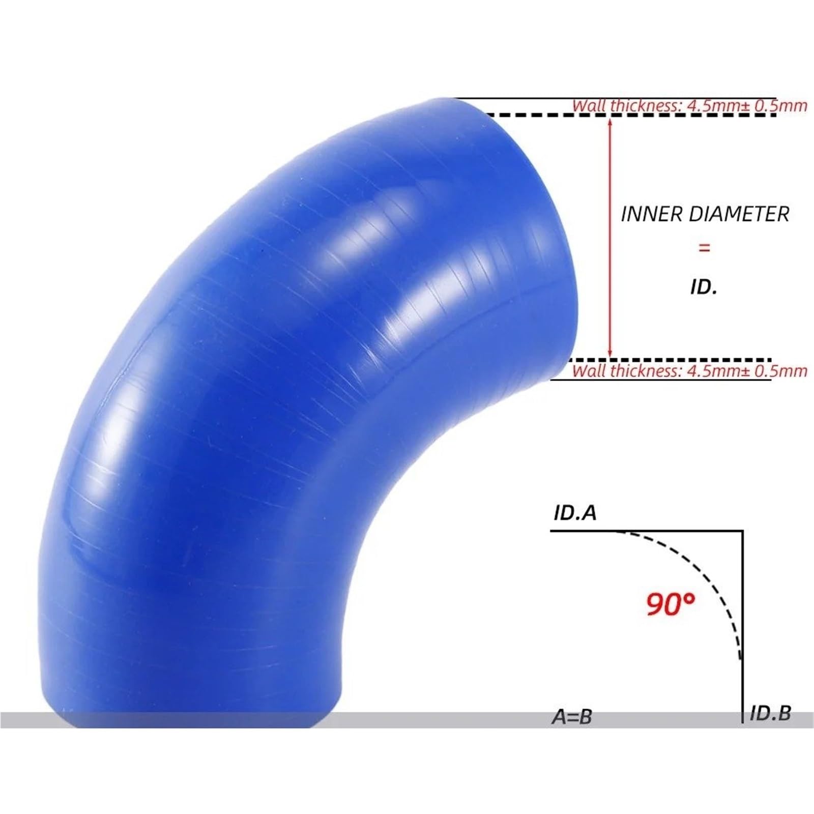 Amazon | インテークホースパイプ ID 38/45/51/63/76/89mm 90度