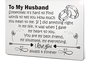 Engraved Wallet Card: Anniversary Keepsake for My Husband