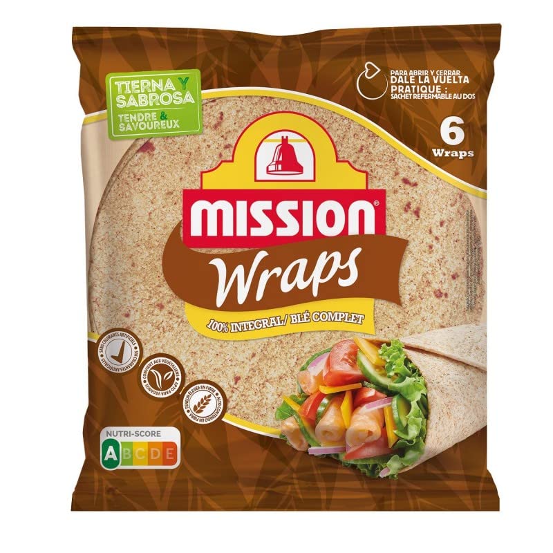 Wraps au blé complet Mission | Galettes de qualité supérieure en lot de 3