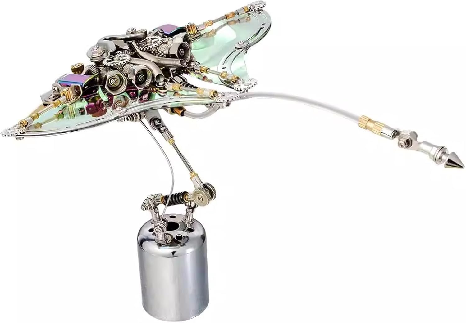 Puzzle metalowe 3D dla dorosłych, zestaw modeli do składania mechanicznych ryb, zabawny montaż dekoracji wnętrz DIY, pomysły dla dorosłych jako prezenty dekoracje do domowego biura 422 szt.
