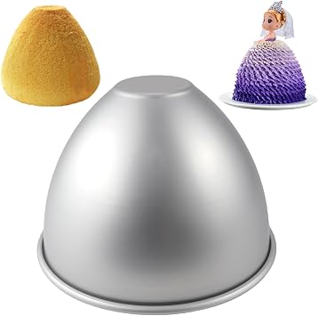 DOERDO Doll Dress Cake Pan Mold Princess Doll Cake Bottom Mold Baking Dessert Mold for Home Party, 7.6x5.1Inch, 19.5x19.5CM