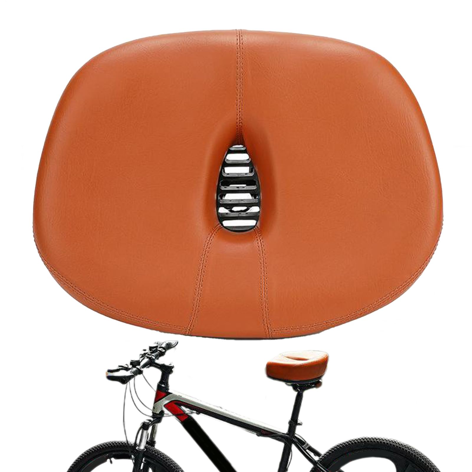 Asiento de bicicleta sin nariz,asientos de bicicleta sin nariz para hombre - Asiento de bicicleta de montaña | Amortiguador de Choques, Cojín de asiento impermeable con reflector trasero para bicicletas de ejercicio