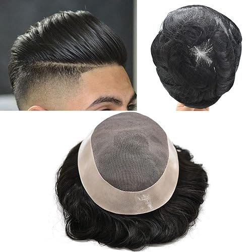 Toupee para hombre, 100% europeo Remy, sistema de reemplazo de cabello humano duradero, fino, mono, para hombre, lĂnea capilar natural, extensiones Toupee para hombre, 100% europeo Remy, sistema de reemplazo de cabello humano duradero, fino, mono, para hombre, lĂnea capilar natural, extensiones