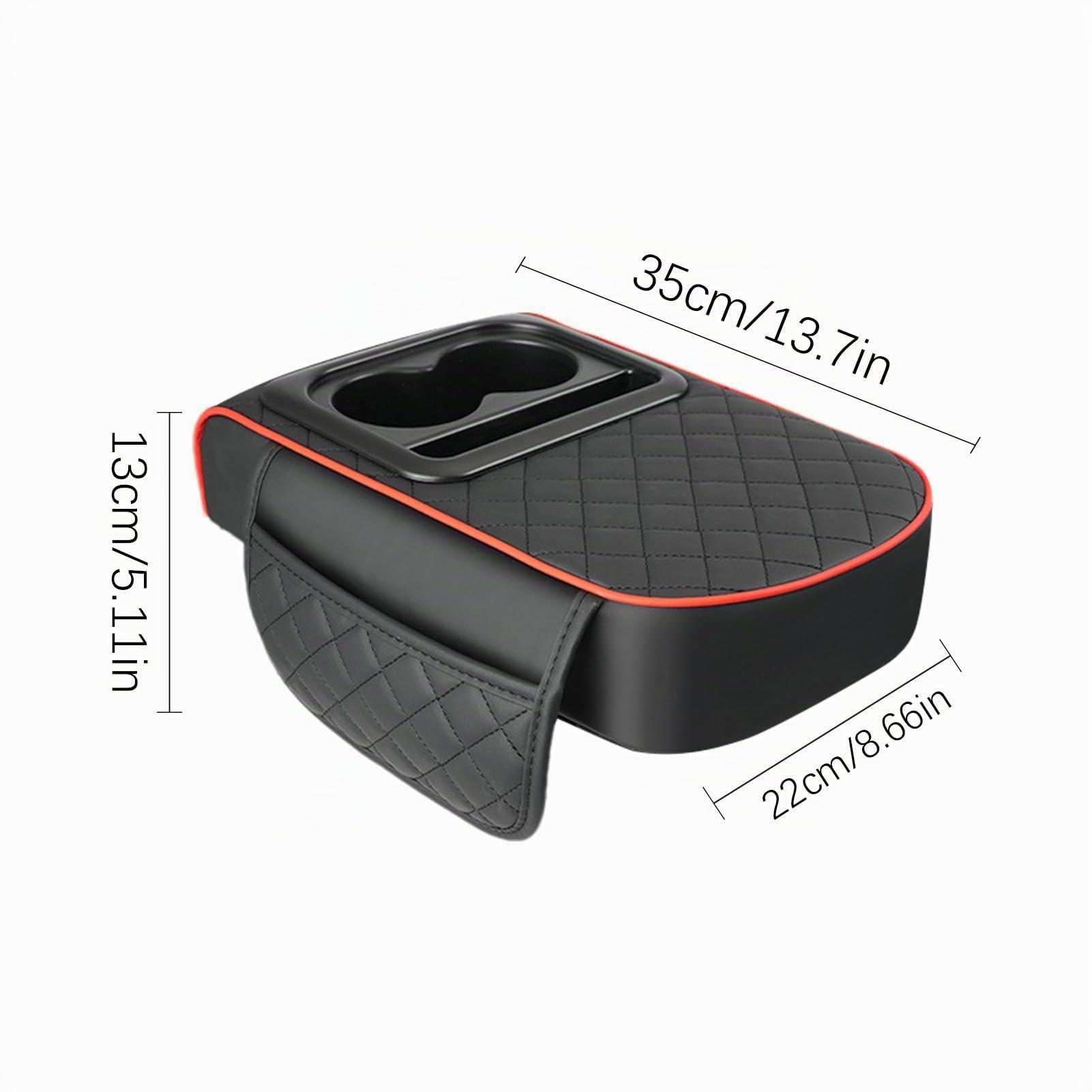 Coussin de console centrale, coussin d'accoudoir de voiture,Coussin de housse de console centrale - Boîte d'accoudoir rehausseur de voiture avec porte-gobelet, oreiller d'accoudoir pour voiture, SUV