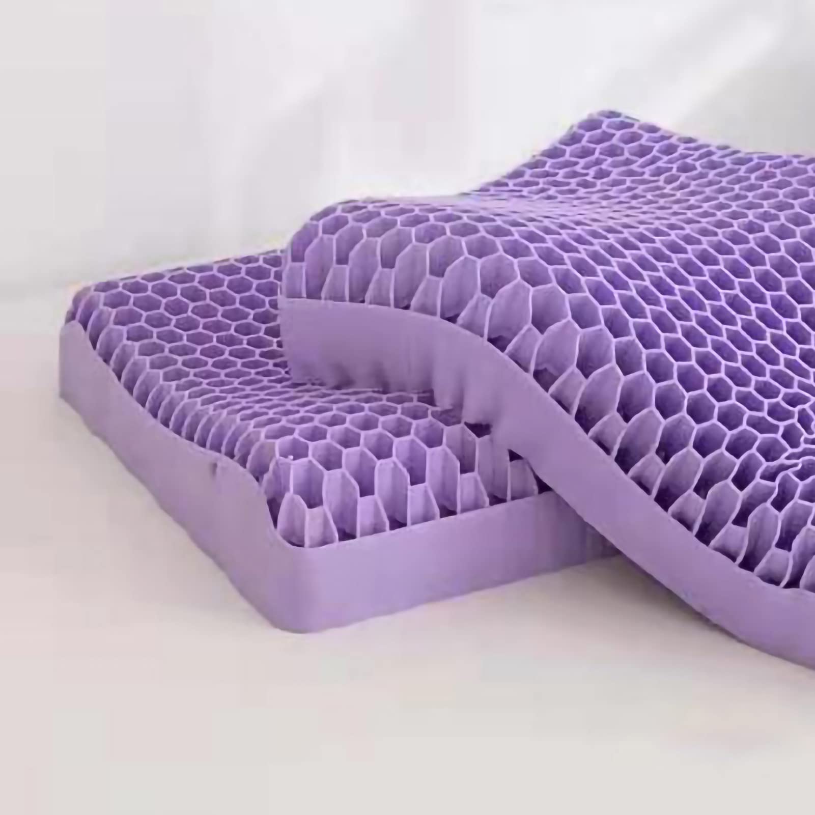 Cuscino in Schiuma di Lattice, Cuscino per Collo Multifunzionale Traspirante, Cuscino Ergonomico in Schiuma Confortevole per la Casa con Federa, Cuscino per Letto per Supino o(Tipo trapezoidale)