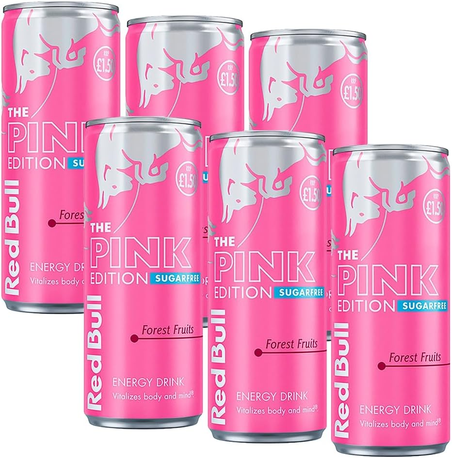 Red Bull Sugar Free Pink Edition Energy Drink with Forest Fruits Flavor, 250ml - Energize with Zero Sugar (6)