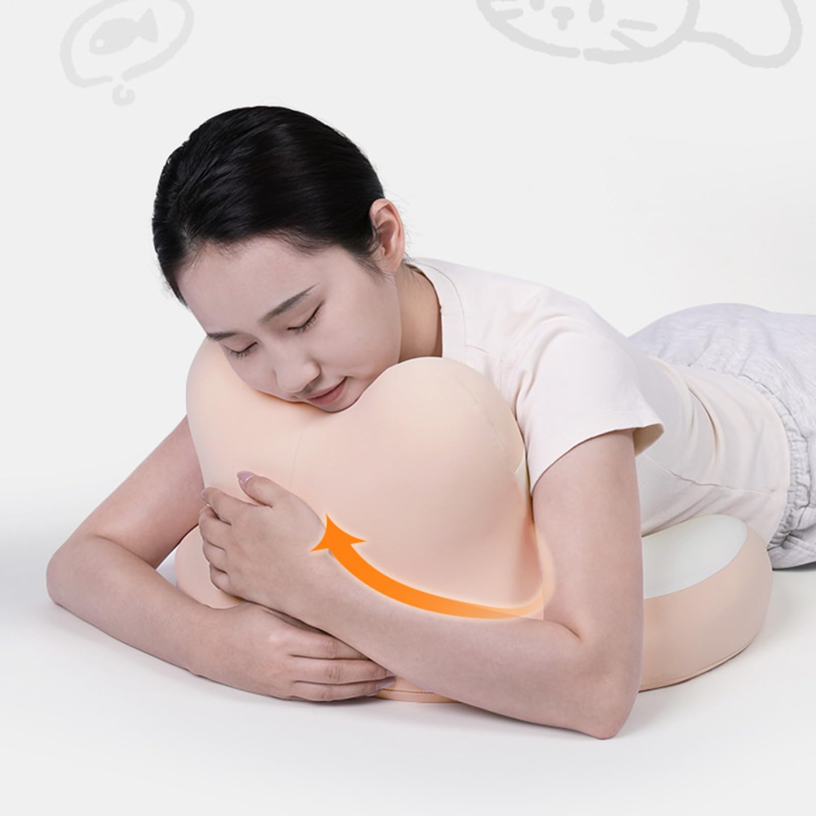 Cuscino Per In Posizione Prone Impermeabile In Tutte Le Posizioni | Cuscino Da Lettura Per Dormienti Proni per Donne Uomini Adulti Anziani Persone di Mezza Età Hotel Viaggio Campeggio