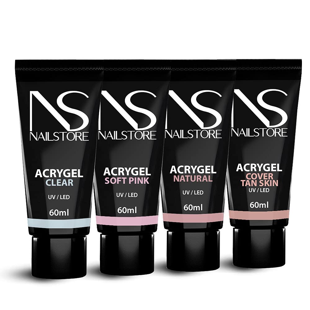 Nail Store - AcryGel per Ricostruzione Unghie - per allungamenti estremi - smalto semipermanente – lunga durata - Acrigel 60ml (Soft Pink)