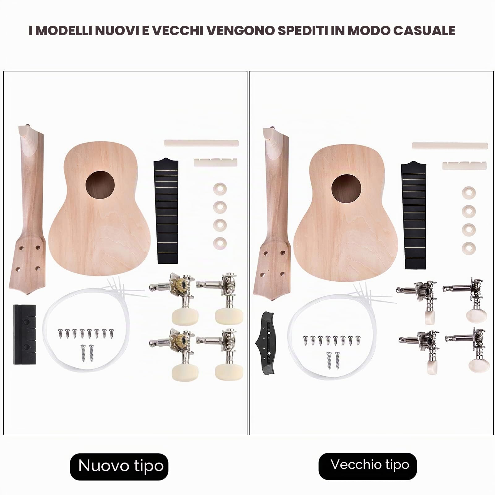 Ukulele Kit Fai-da-Te, Crea Il Tuo Ukulele Hawaii Dipinto da 21 Pollici 4 CordeUkulele