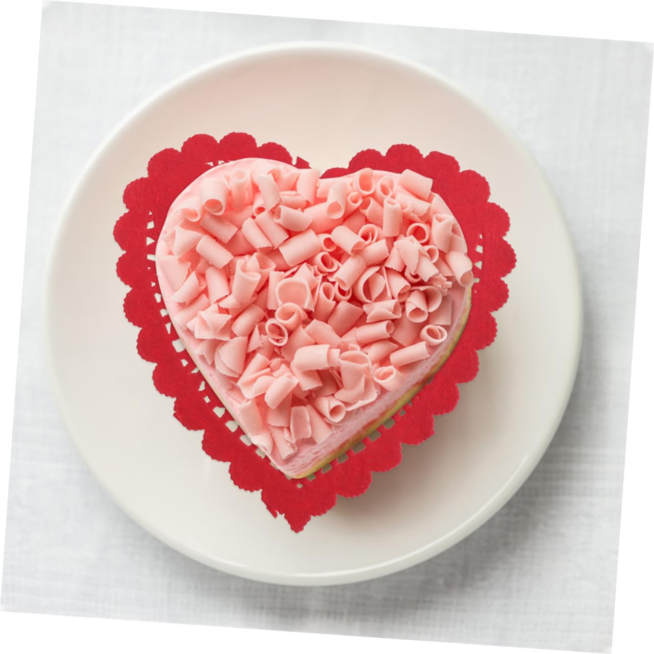 Alipis Food Paper Lace Pad 200 Sheets Heart-shaped Design Practical and Elegant for Baking and Decor