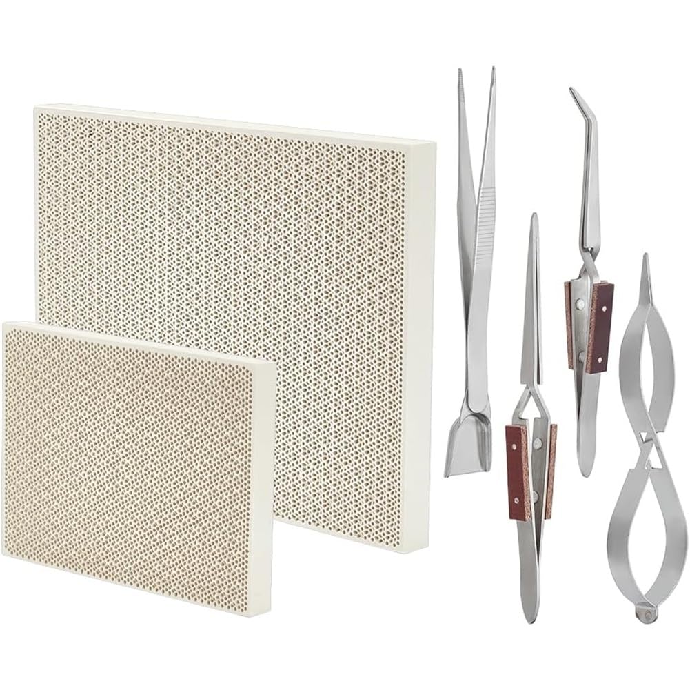 Kit de soudure pour bijoux et outils de fusion avec pincettes à pelle ergonomiques
