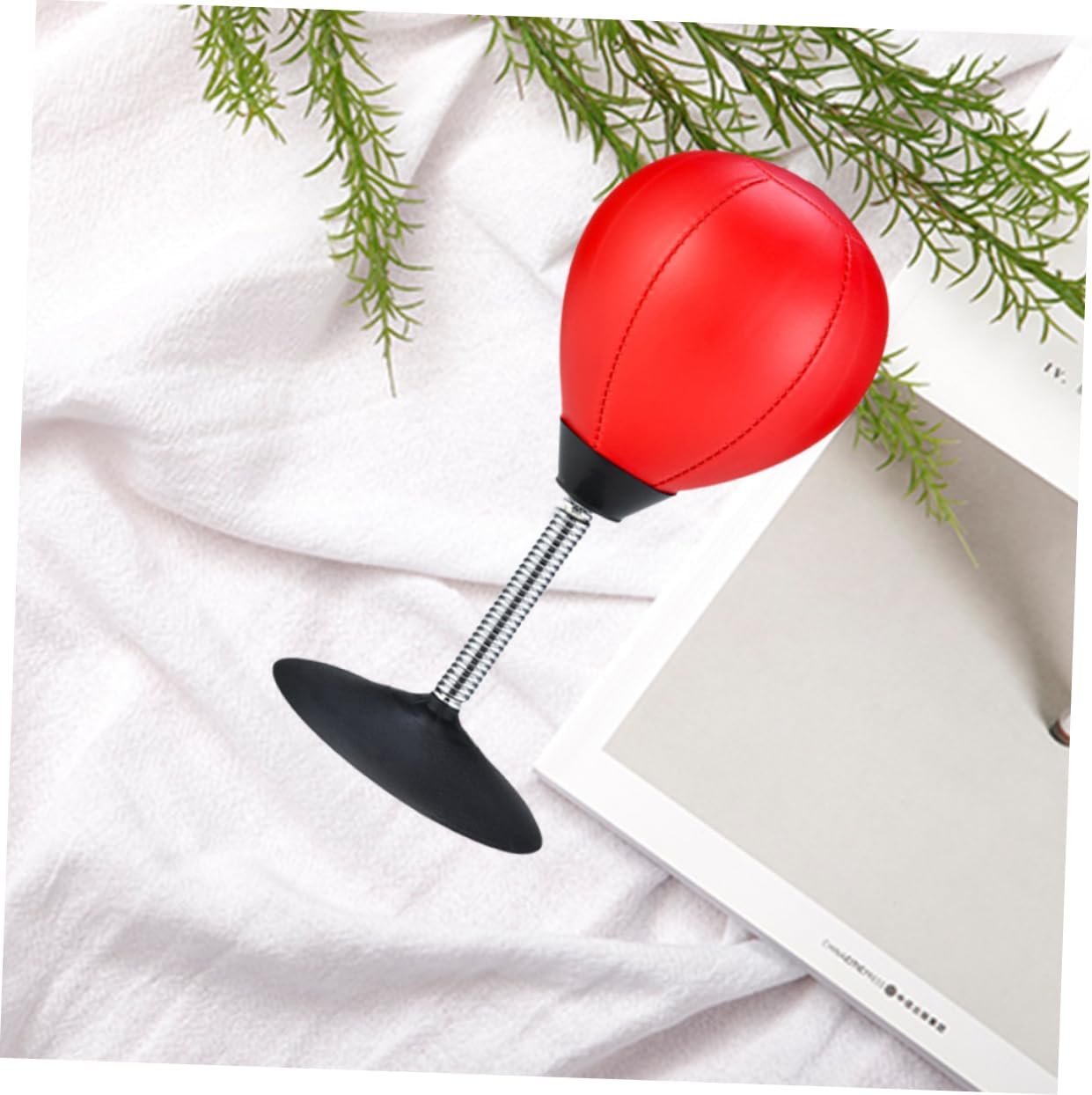 Desktop Boxing Ball Small Suction Cup Stress Reliever Fun Decompression for Boys Durable PU Material for Home Office