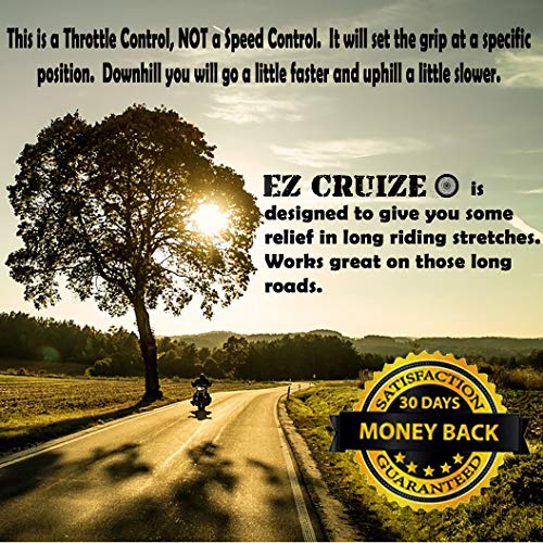 Cherrypic Junction Heavy Duty Ez Cruize V-2.0 - Motorcycle Cruise Control - Universal Throttle Assist - Wrist/Hand Grip Lock Clamp - Bigger And Better (Black) #TOP3