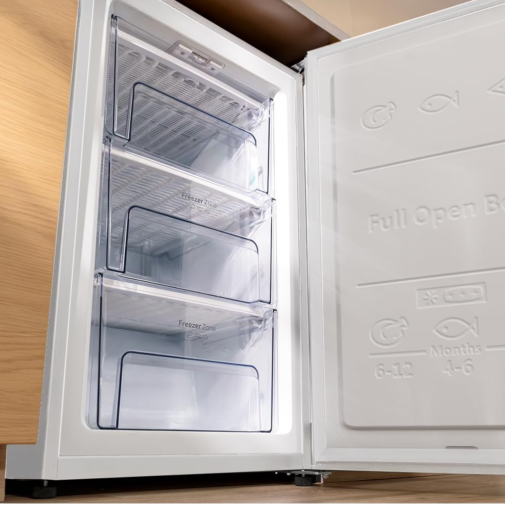 Cecotec Congelatore a Pozzo 87 L Bolero CoolMarket TF 87 White. 87L, Classe E, Design Compatto, Porta Reversibile, Controllo Meccanico, 3 Cassetti, 50,6x55,1x83,6 cm, per Bevande e Alimenti Congelati