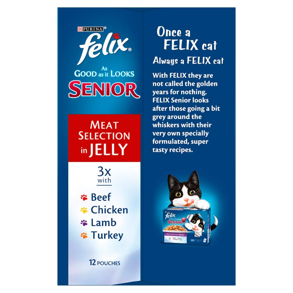 Felix As Good As It Looks 7+ Meat Cat Food 12x100g