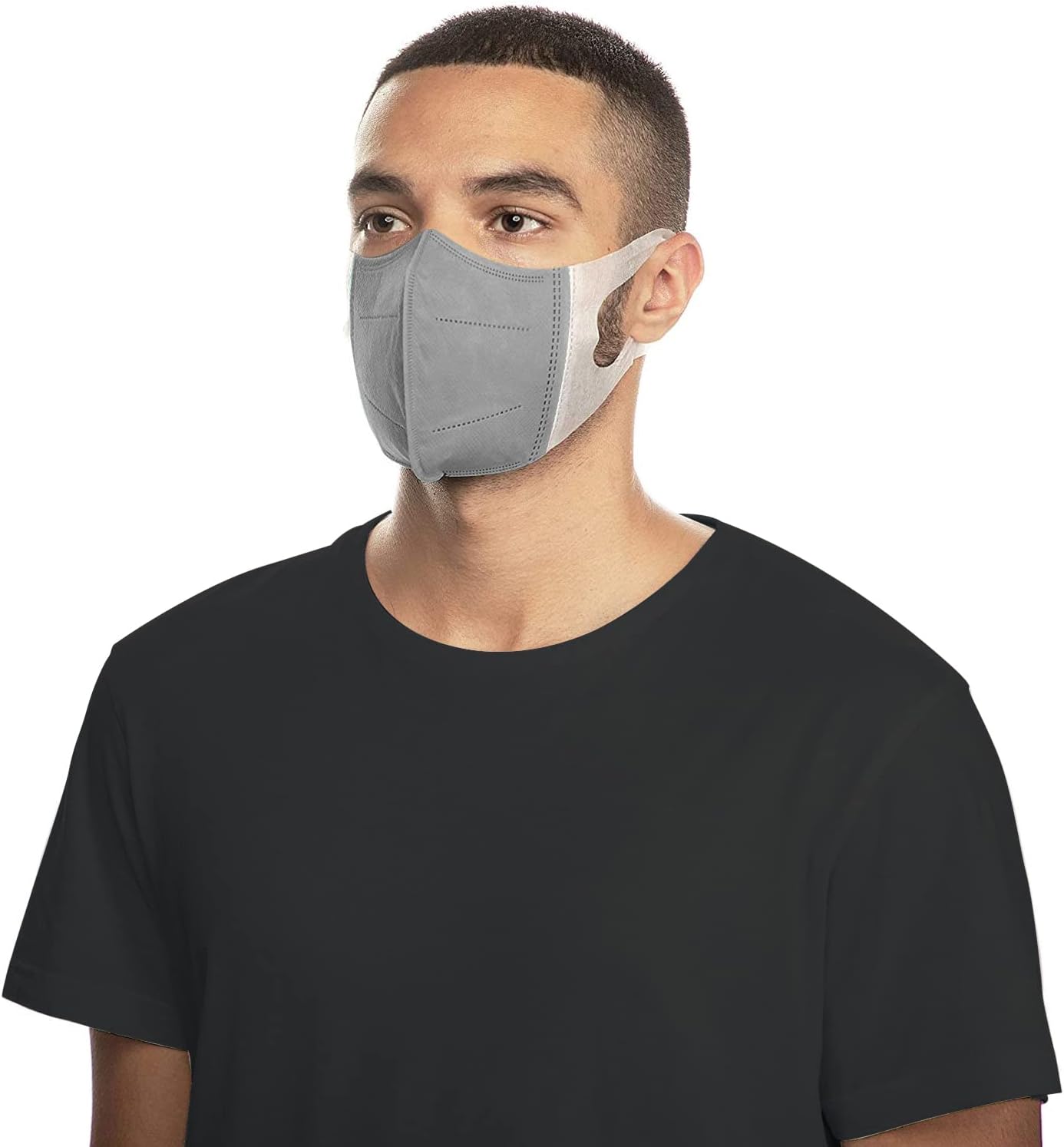 3D Protective Face Mask [MODERN GREY, LARGE, 50 PCS]