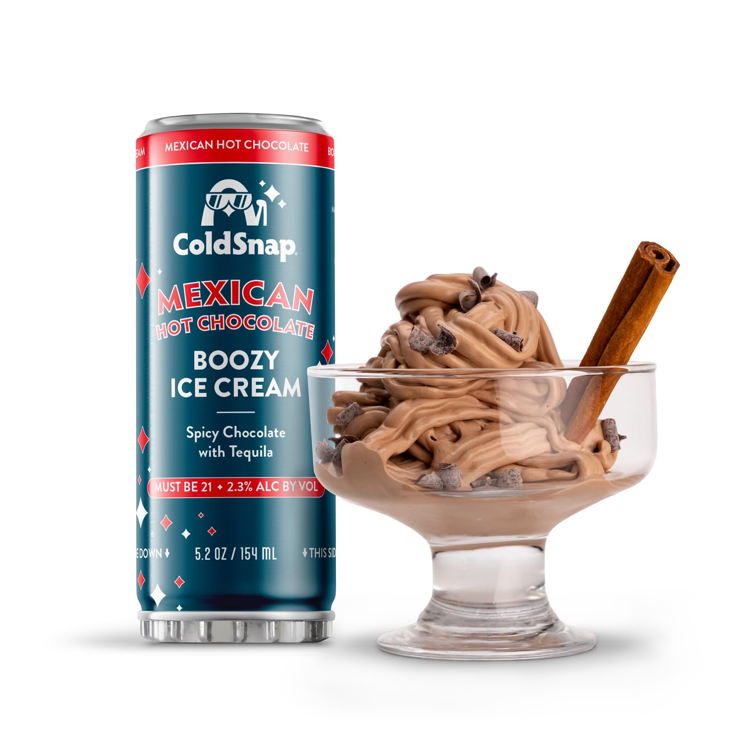 ColdSnap Mexican Hot Chocolate Boozy Ice Cream Pods – Spicy, Rich Chocolate with Tequila – 2.3% ABV, Ready in Seconds – No Prep, No Freezer Required – (pack of 12)