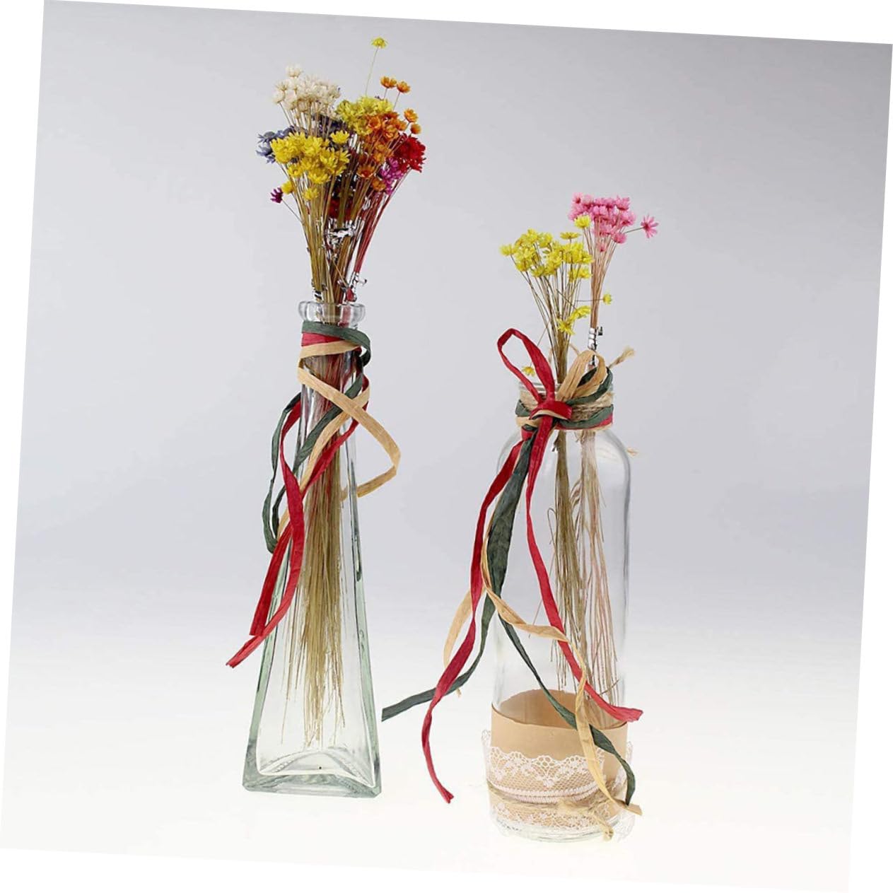 Lurrose 12rollen Natürliche Raffia-papierband Für Kreative Bastelprojekte Und Geschenkpaks Pro Rolle Rot Grün Und Naturfarben Für Weihnachten Und Hochzeiten