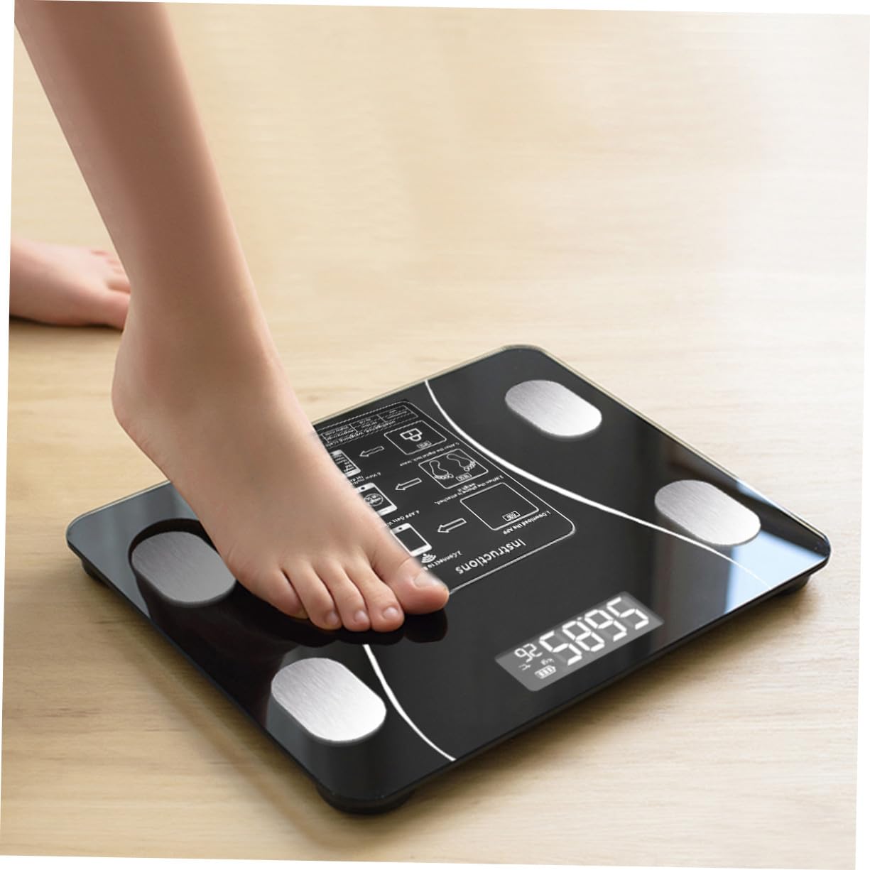 Balance 0,1-180kg USB Intelligente Rechargeable pour Graisse Corporelle