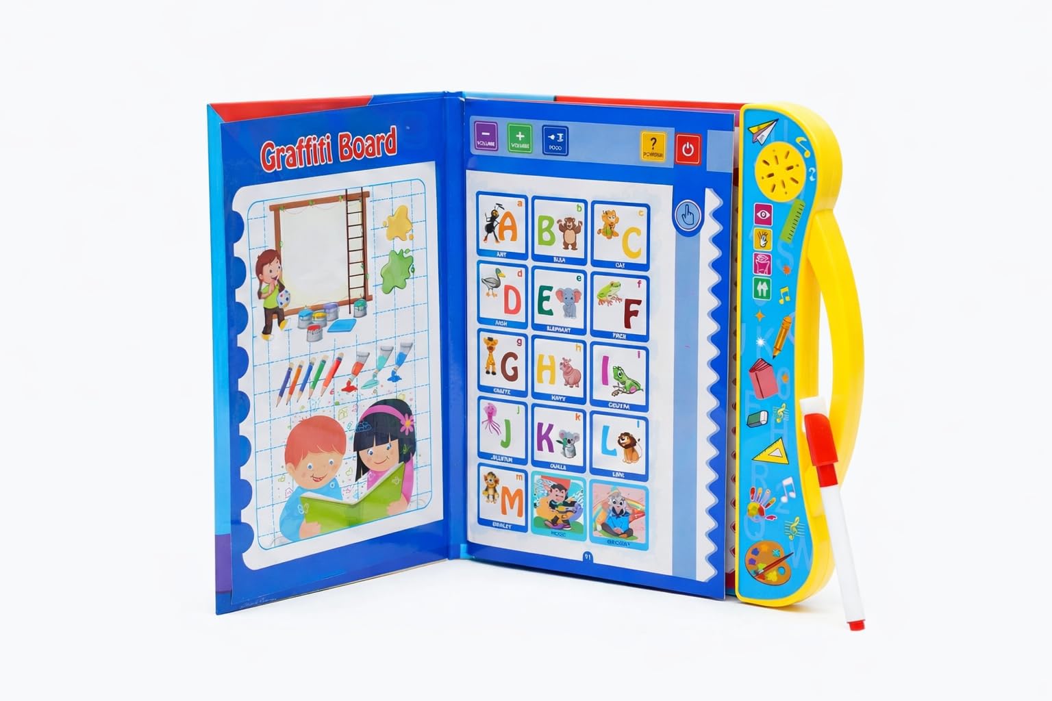 Sound Book for Kids with Marker (Ages 2–7) Learn Alphabets, Numbers, Shapes & Phonics Educational Talking Book with Music & Touch Features Multicolor Learning Toy for Toddlers-image-9