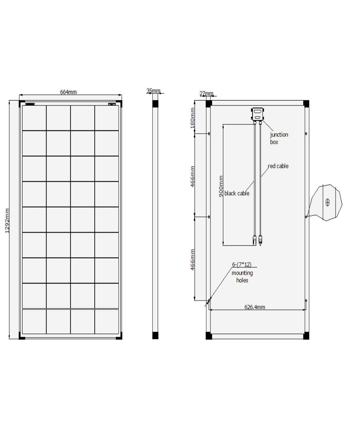 enjoy solar® Poly 140W 12V panel solar policristalino célula ...