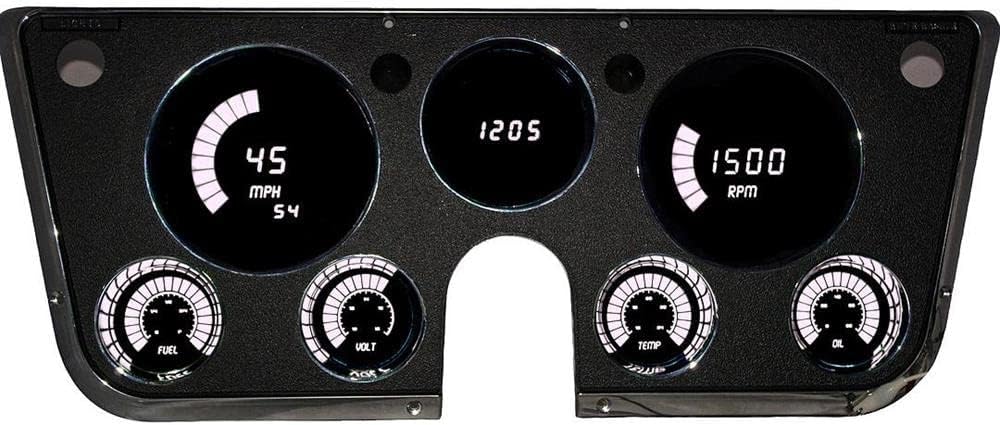 Intellitronix 1967-1972 Chevy Truck Digital Bargraph Gauge Dash Panel Replacement - Direct Fit Solution - Long Lasting Super Bright White LEDs - USA Made Quality Upgrade
